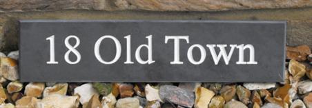 250mm by 60mm engraved slate house sign